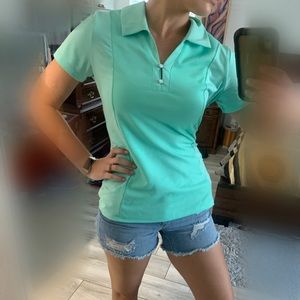 Super comfortable athletic crossover blouse